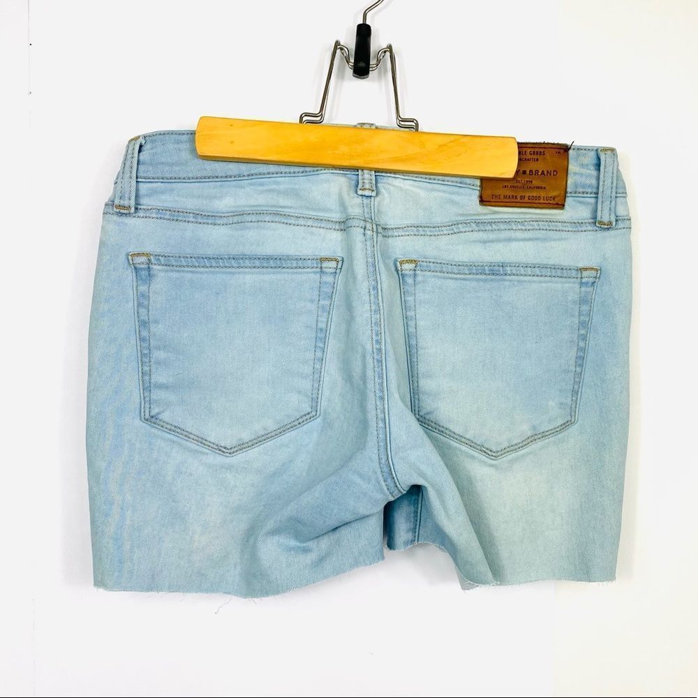 LUCKY BRAND Lolita Crop Light Denim Raw Jean Shorts